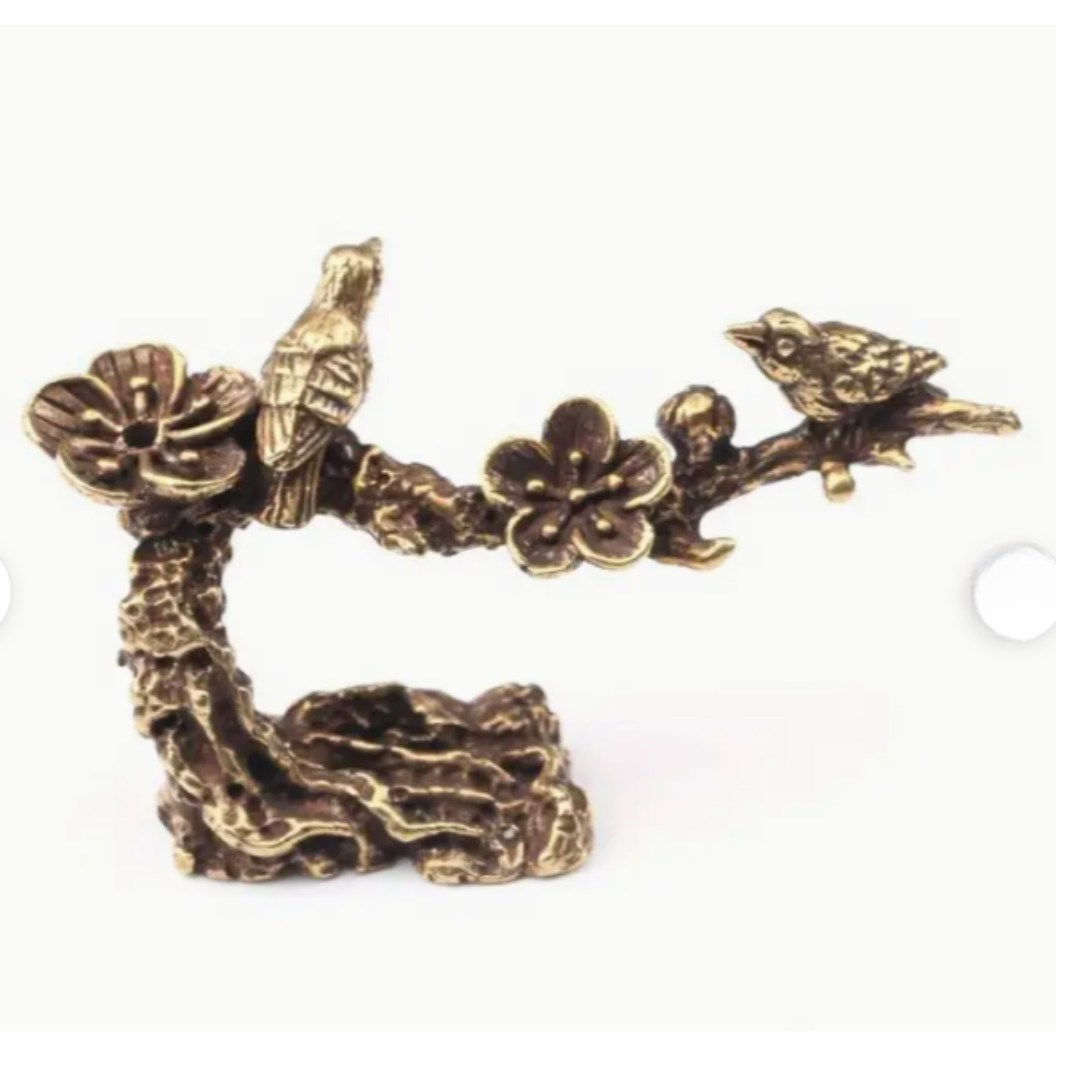 Brass Cherry Blossom Figurine