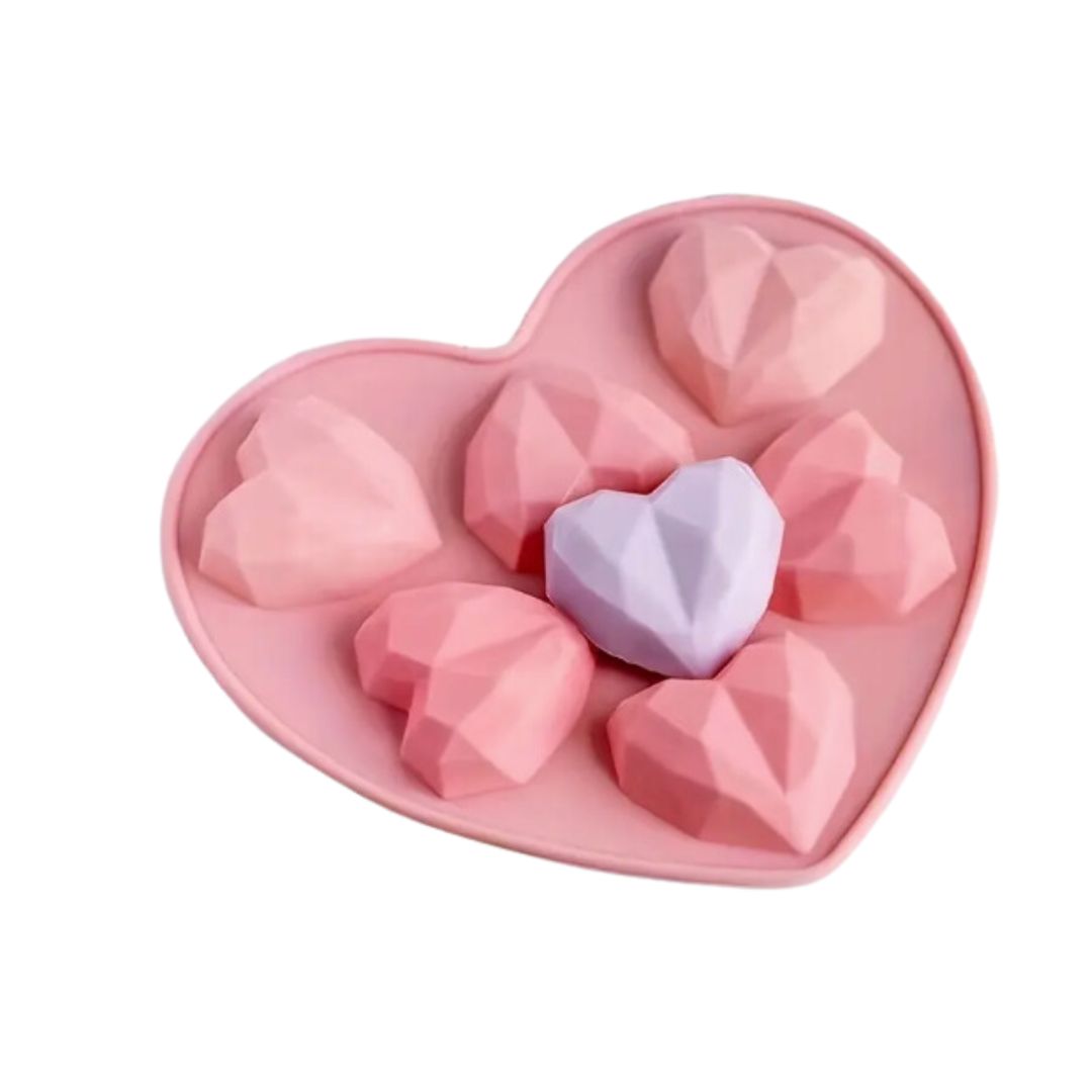 Soap Mold Heart Crystal