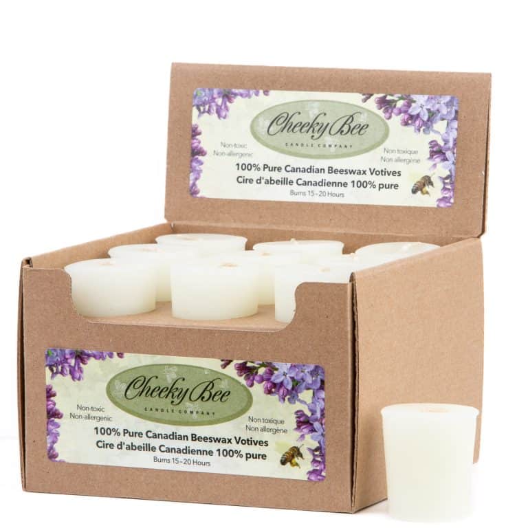 White Votive Beeswax Candle Single