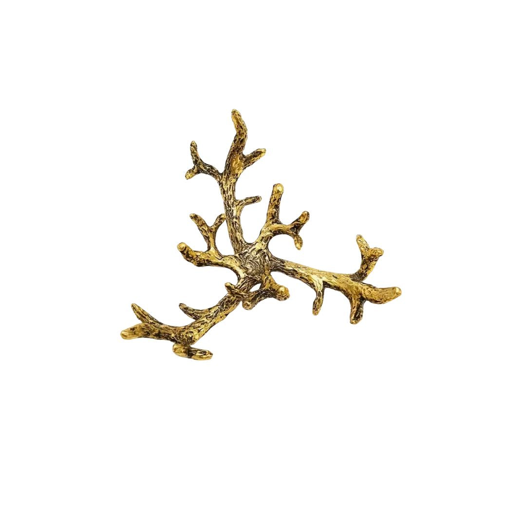 Antique Brass Antler Sphere Stand