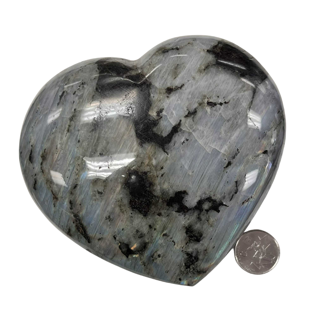 Large Blue Labradorite Heart 1196g