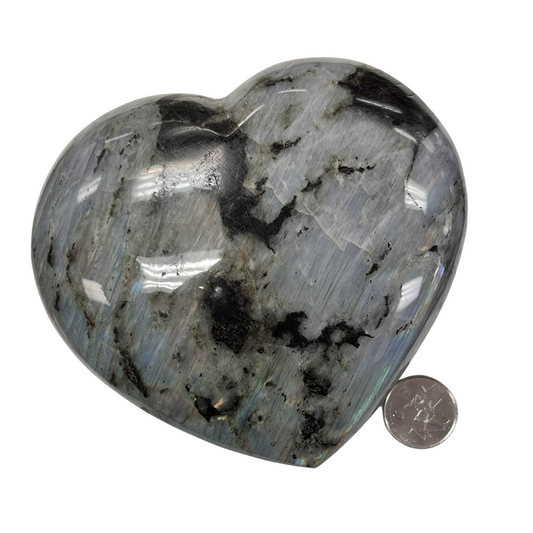 Large Blue Labradorite Heart 1196g