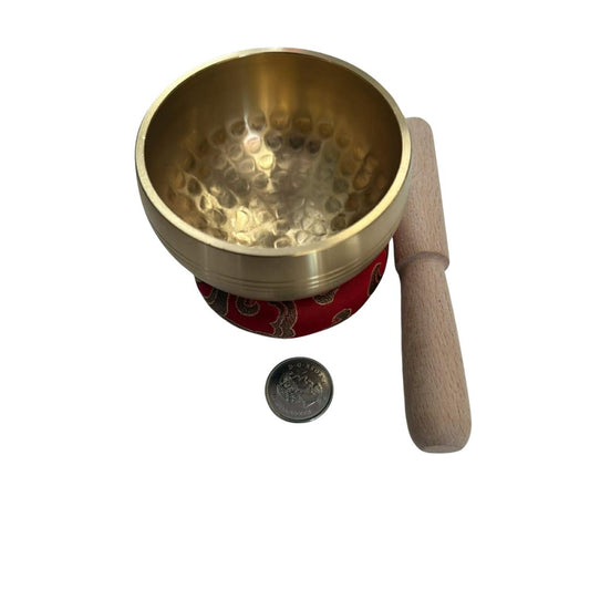 Dimpled Singing Bowl With Striker, Pillow