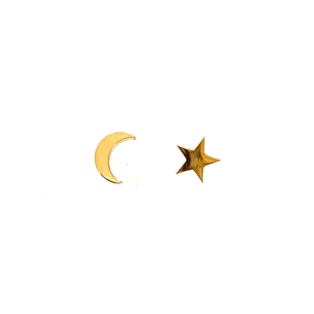 Sun/Moon Studs (Gold)