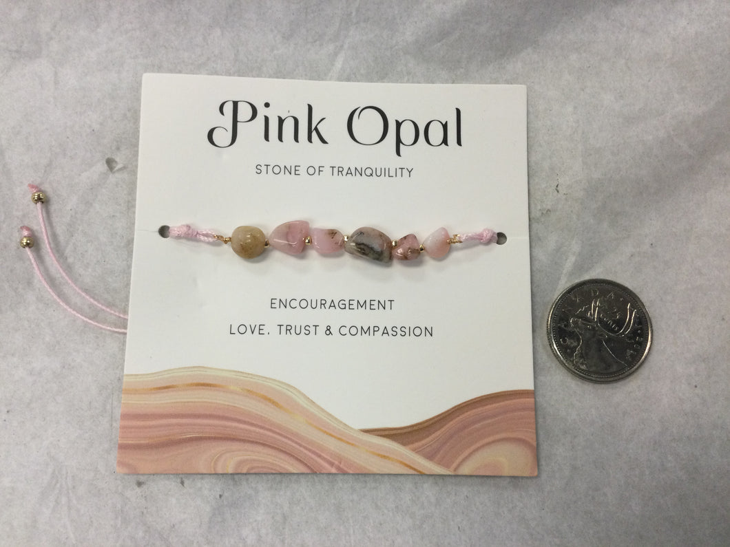 Adjustable Pink Opal Bracelet