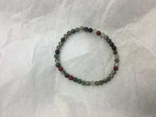 Bloodstone bracelets, 4mm