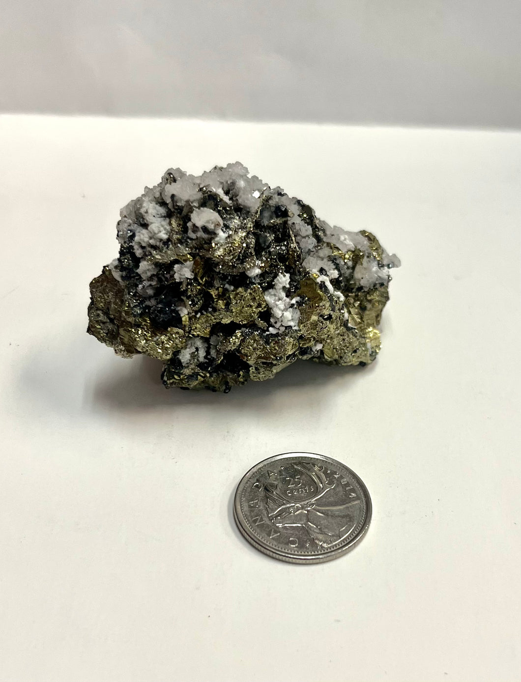 Pyrite Cluster in Quartz / Galena 110g