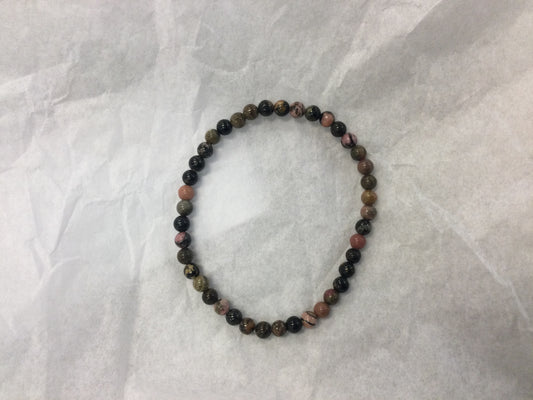 Rhodonite 4mm Bracelet