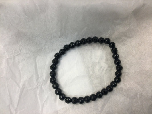 Black Agate 6mm bead bracelet