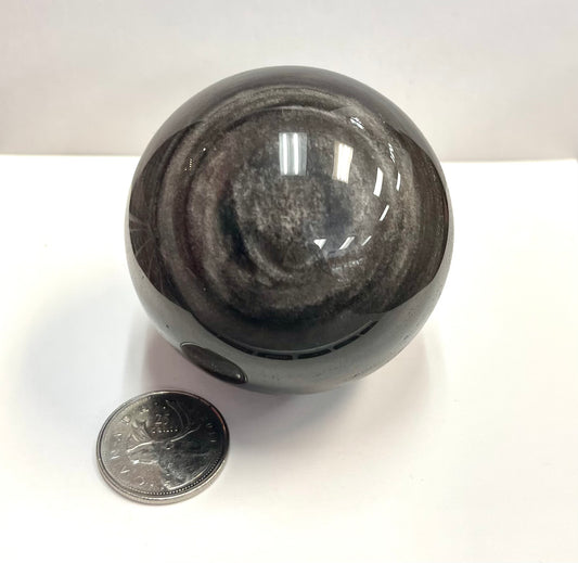 Silver Sheen Obsidian Sphere 2.25"