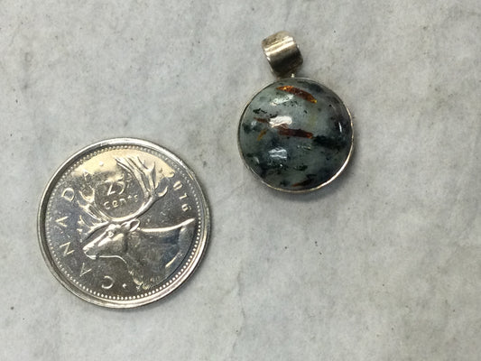 astrophyllite round pendant