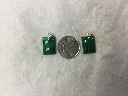 Rectangle Malachite Pendant