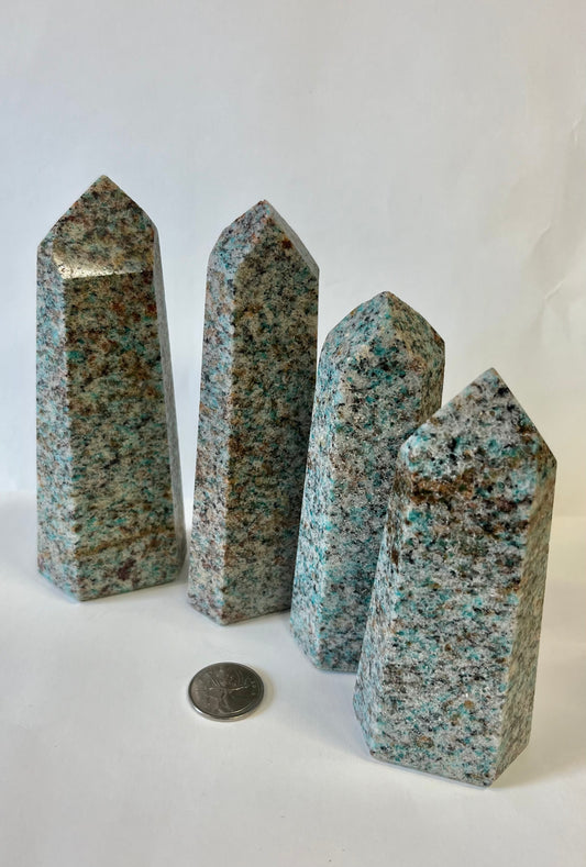 African Turquoise in Quartz Matrix Points