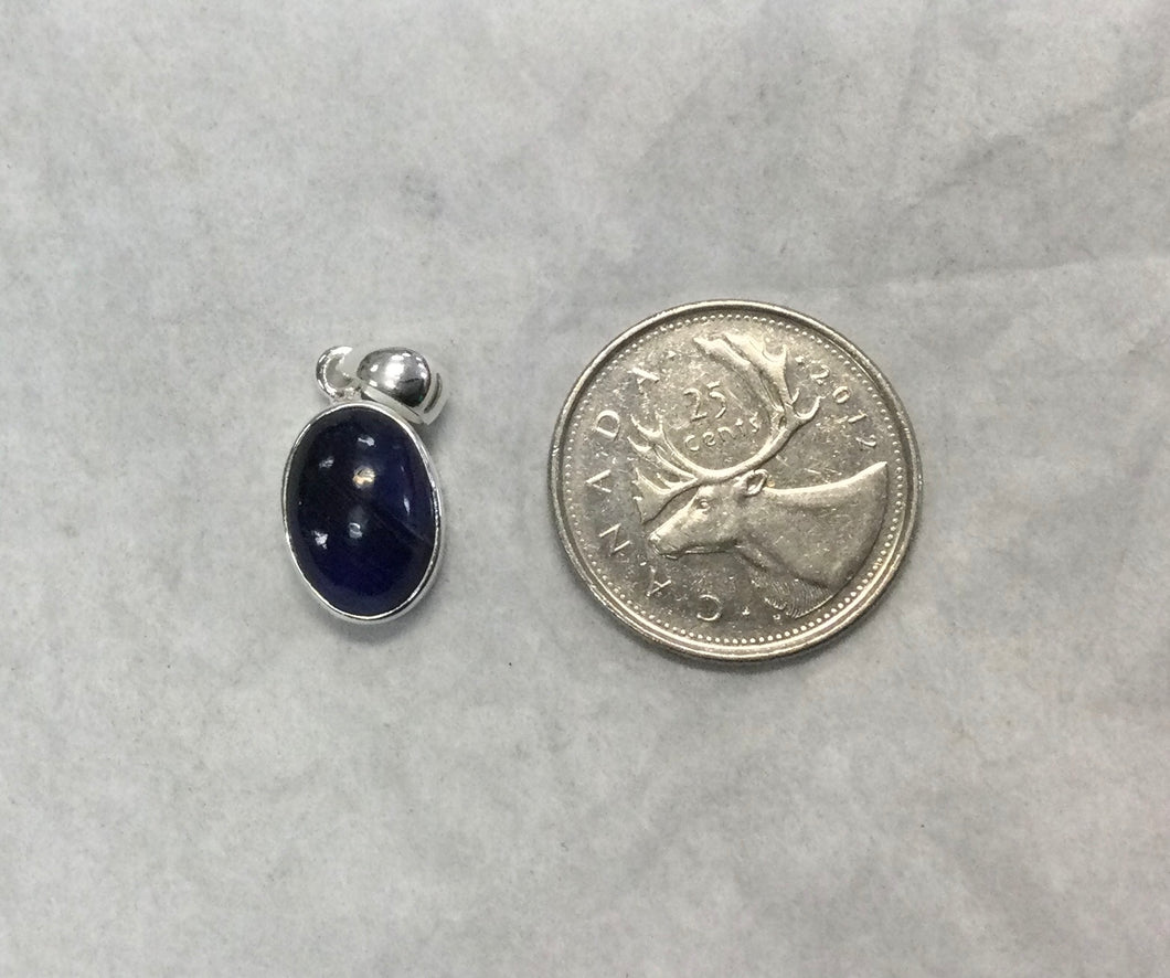 Sapphire Small Oval Pendant