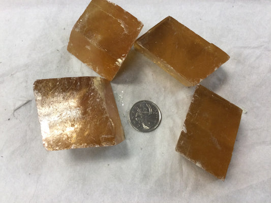 Honey Calcite Cubes