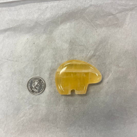 Orange Calcite Bear