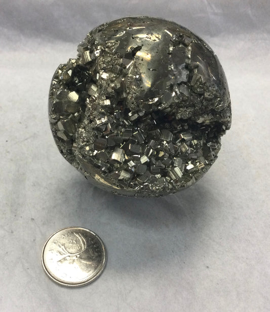 Open Crater Pyrite Sphere 2.5”
