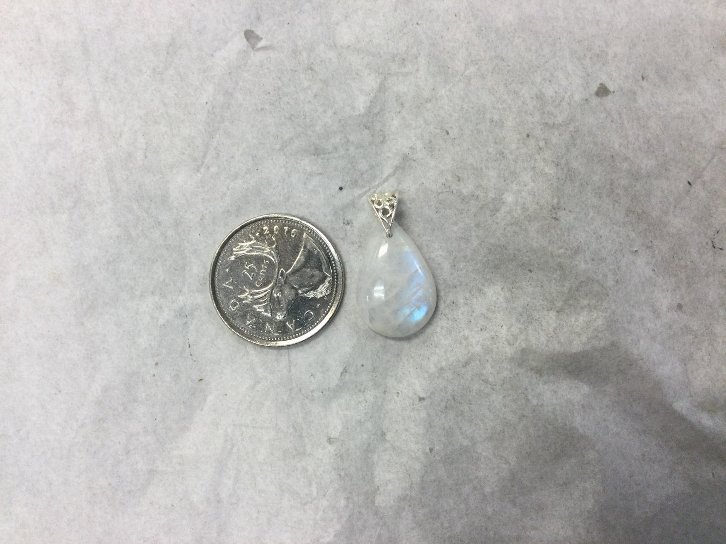 Teardrop Rainbow Moonstone Pendant