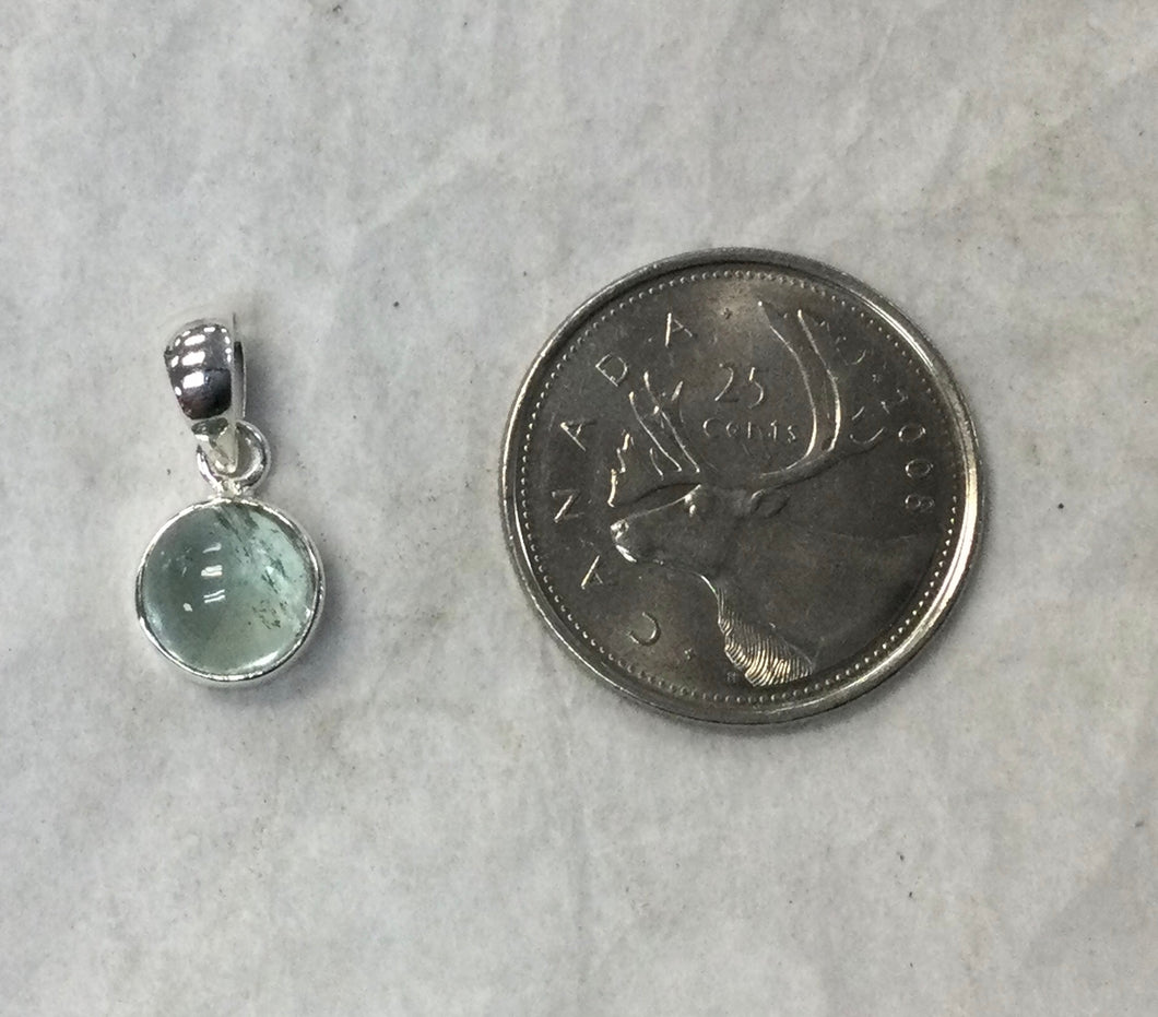 Aquamarine Small Round Pendant