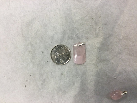 Rectangle Rose Quartz Pendant