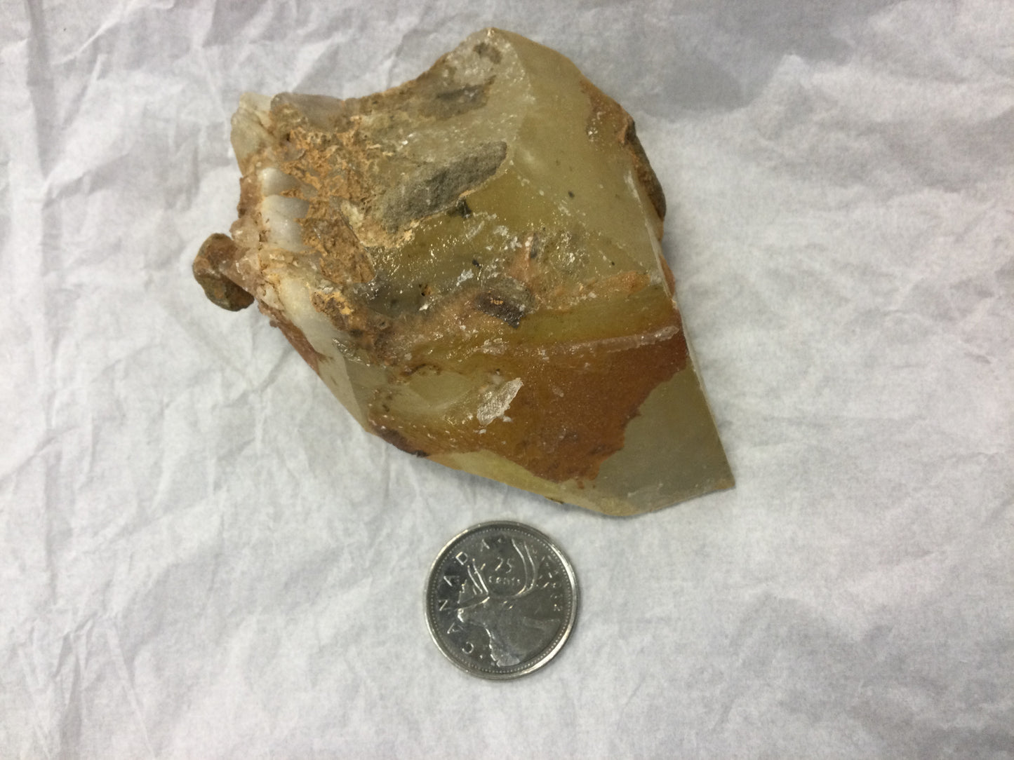 Large Rough Yellow Calcite Chunk