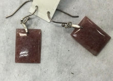 Load image into Gallery viewer, Red Adventurine Rectangular Hook Earrings
