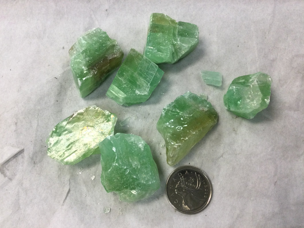 Rough Emerald Calcite, Small