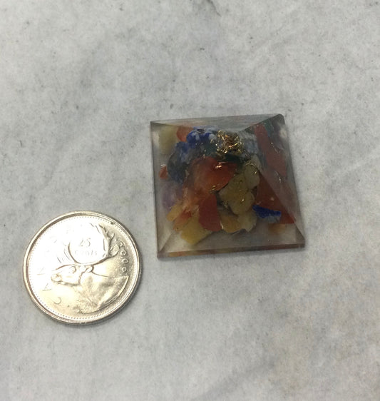 ORGONE PYramid.RES Chakra Colours 20MM