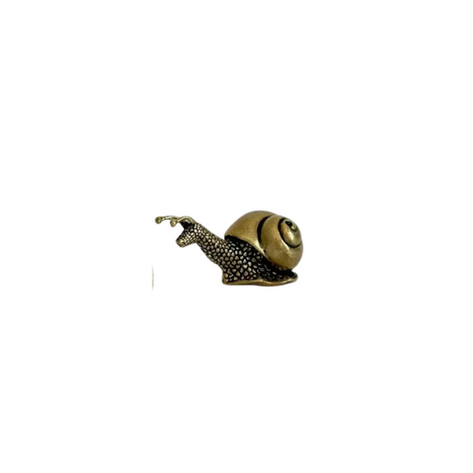 Large Brass Snail Figurine