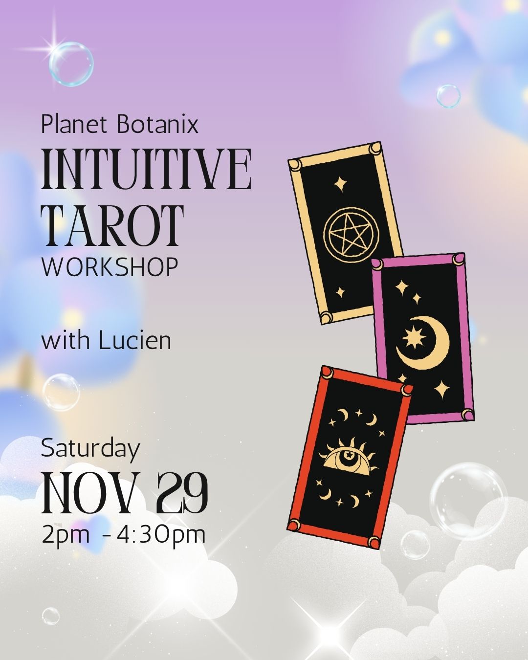 Intuitive Tarot Workshop  | Nov. 29 | 2pm - 4:30pm