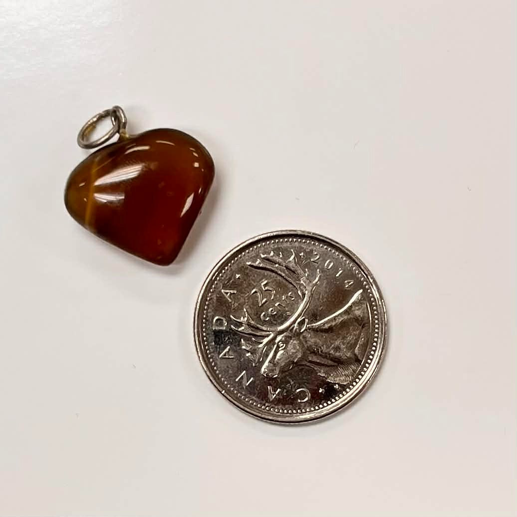 2cm Carnelian Heart Pendant