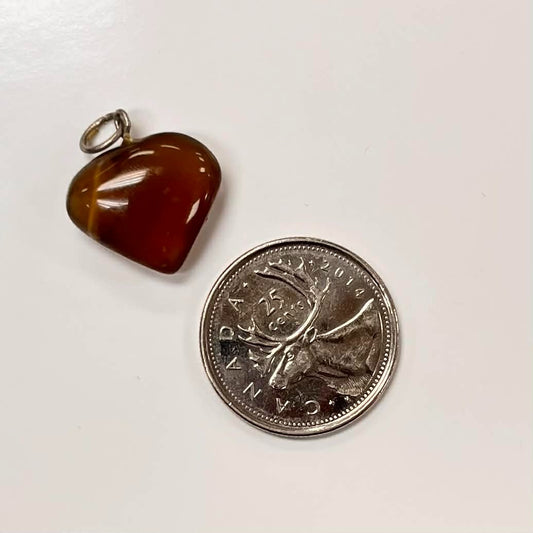 2cm Carnelian Heart Pendant