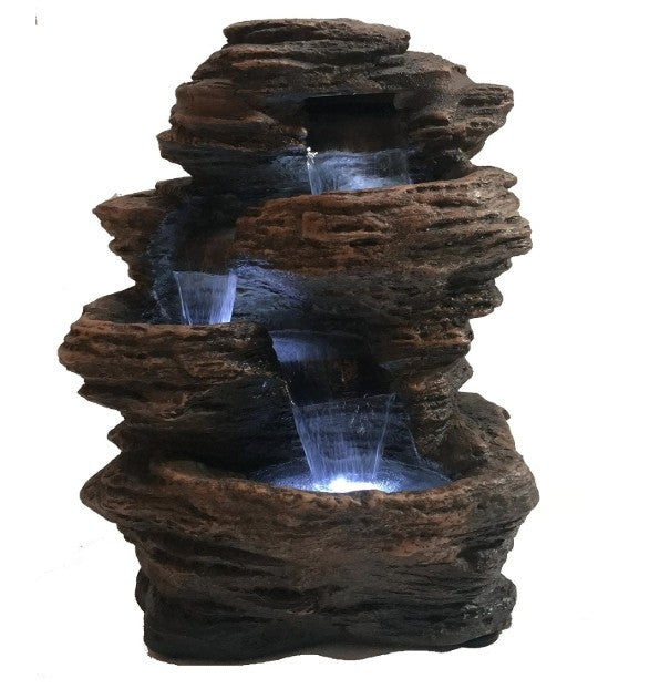 12.5" 3 Tier "Stone" Fountain w/ Lights