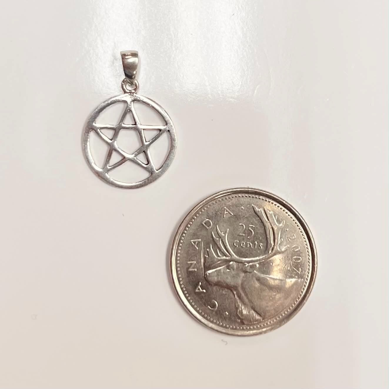 20mm Silver Pentagram/Pentacle Pendant