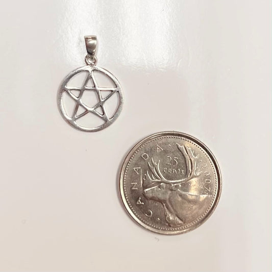 20mm Silver Pentagram/Pentacle Pendant