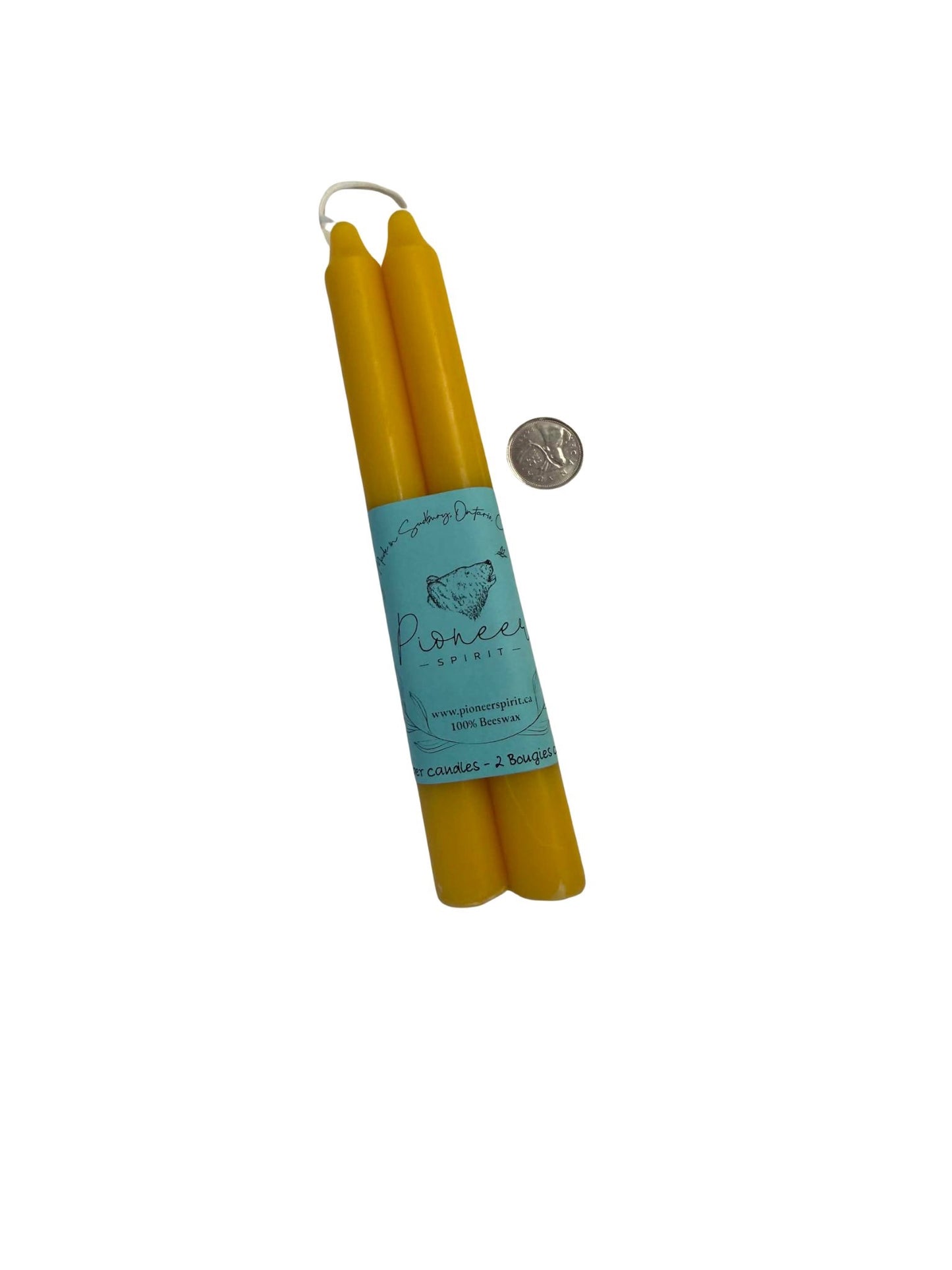 8" Colonial Beeswax Taper