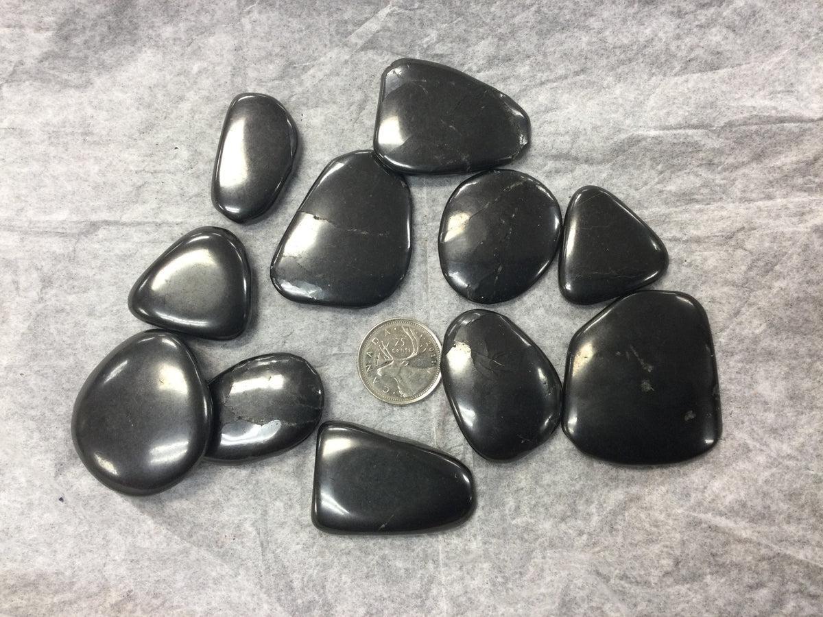 Polished Shungite Flats, Large <20g