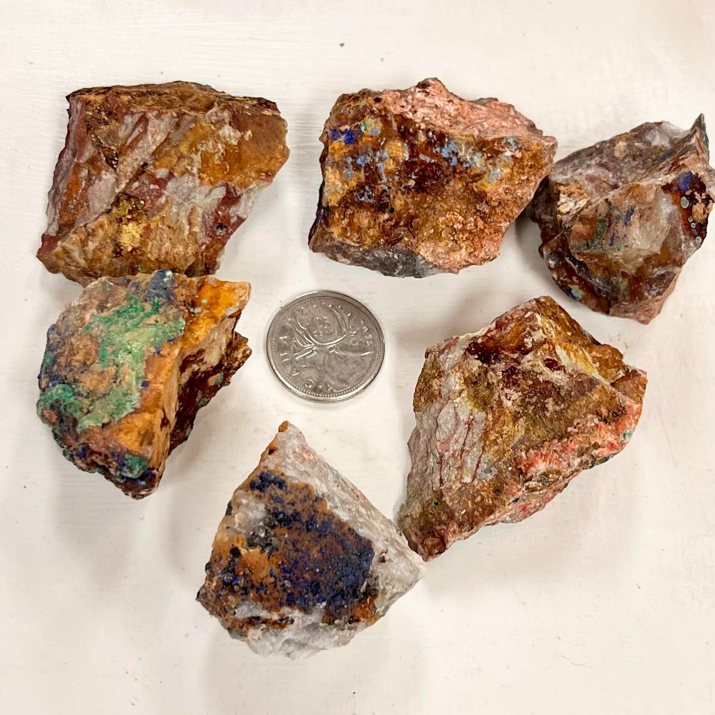 Rough Azurite-Malachite Chunks (Morocco)