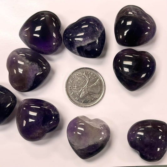 Amethyst Puffy Heart 1"