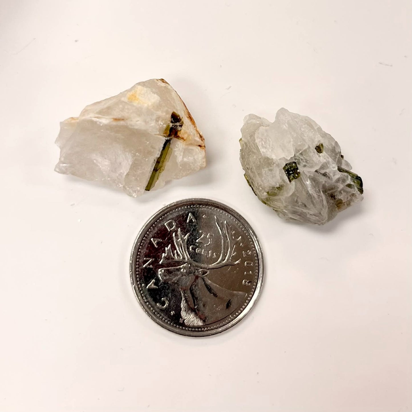 Green Tourmaline In Quartz Matrix (Brazil)