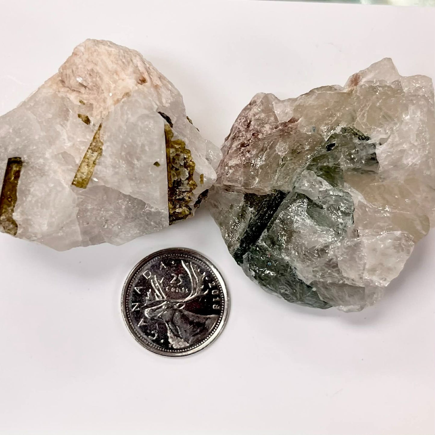 Green Tourmaline In Quartz Matrix (Brazil)