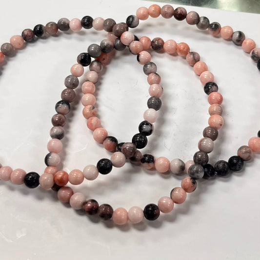 Pink Zebra Jasper Bracelet - 6mm