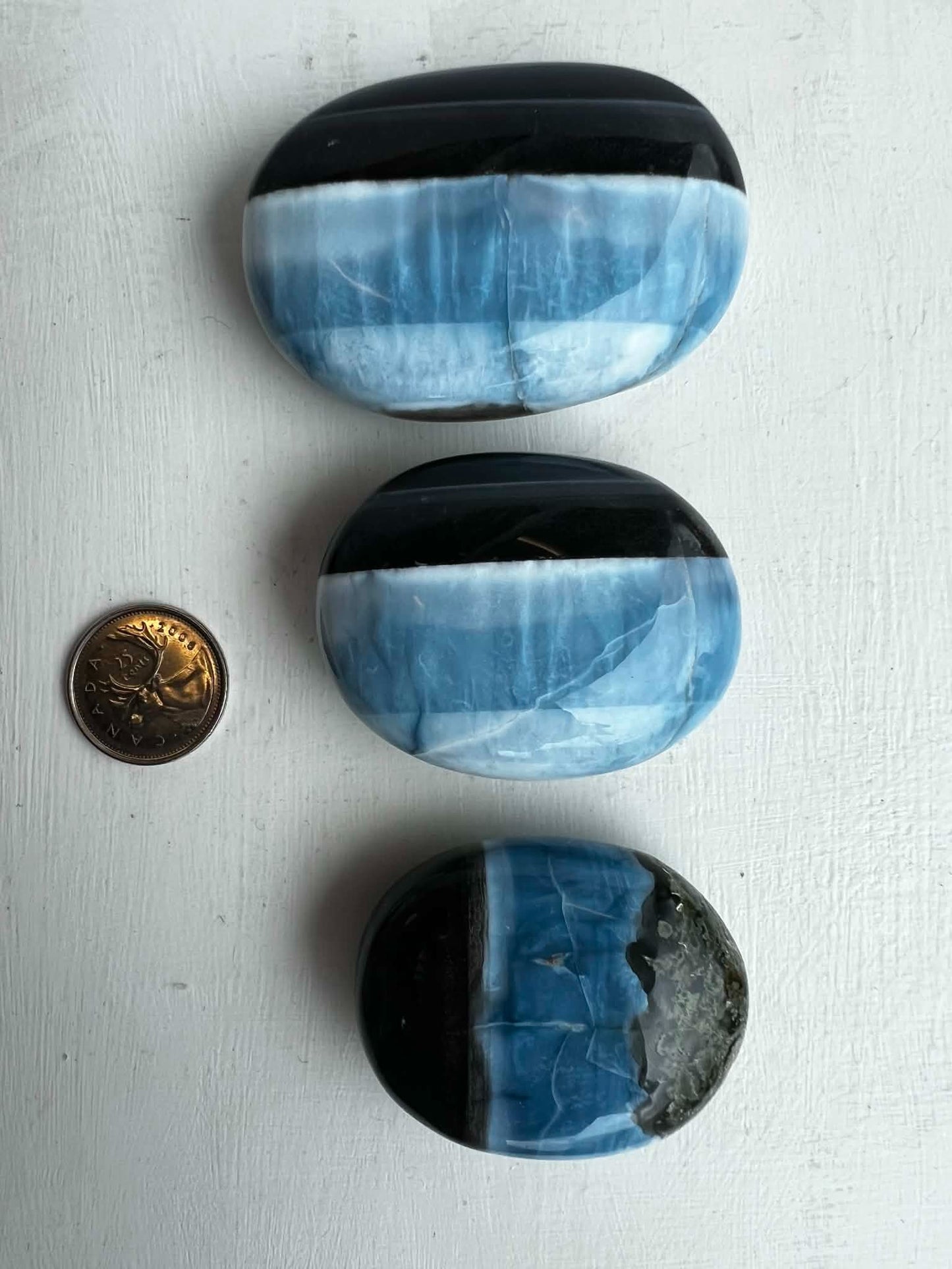 Blue Opal Palm Stones