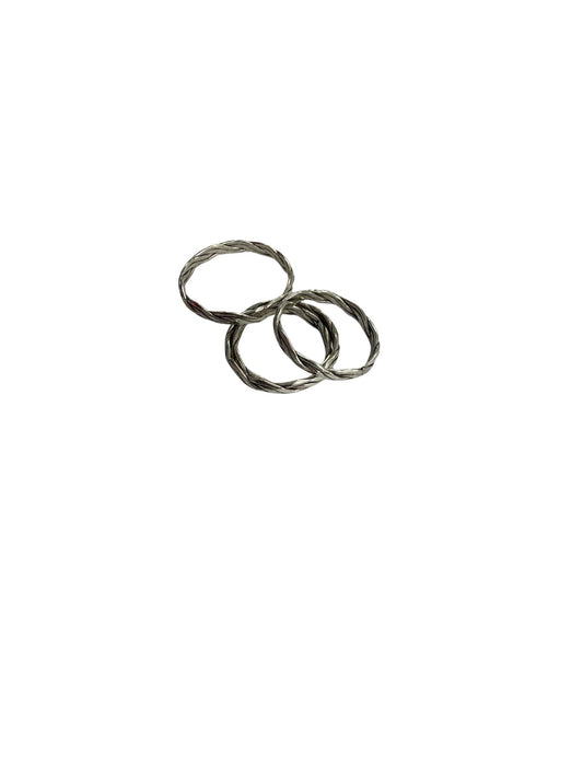 Silver Ring, Triple Braid Design