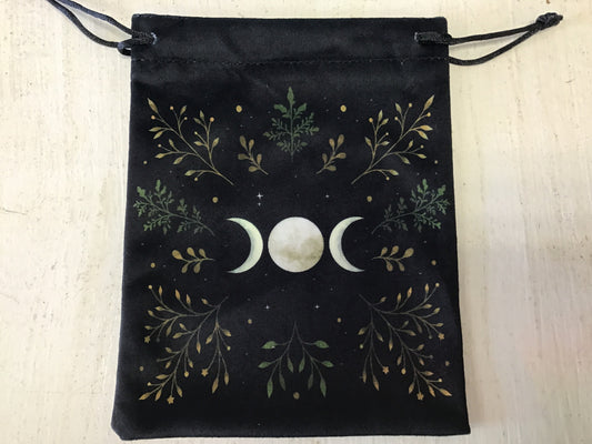 Triple Moon with Botanical Design Deck Bag