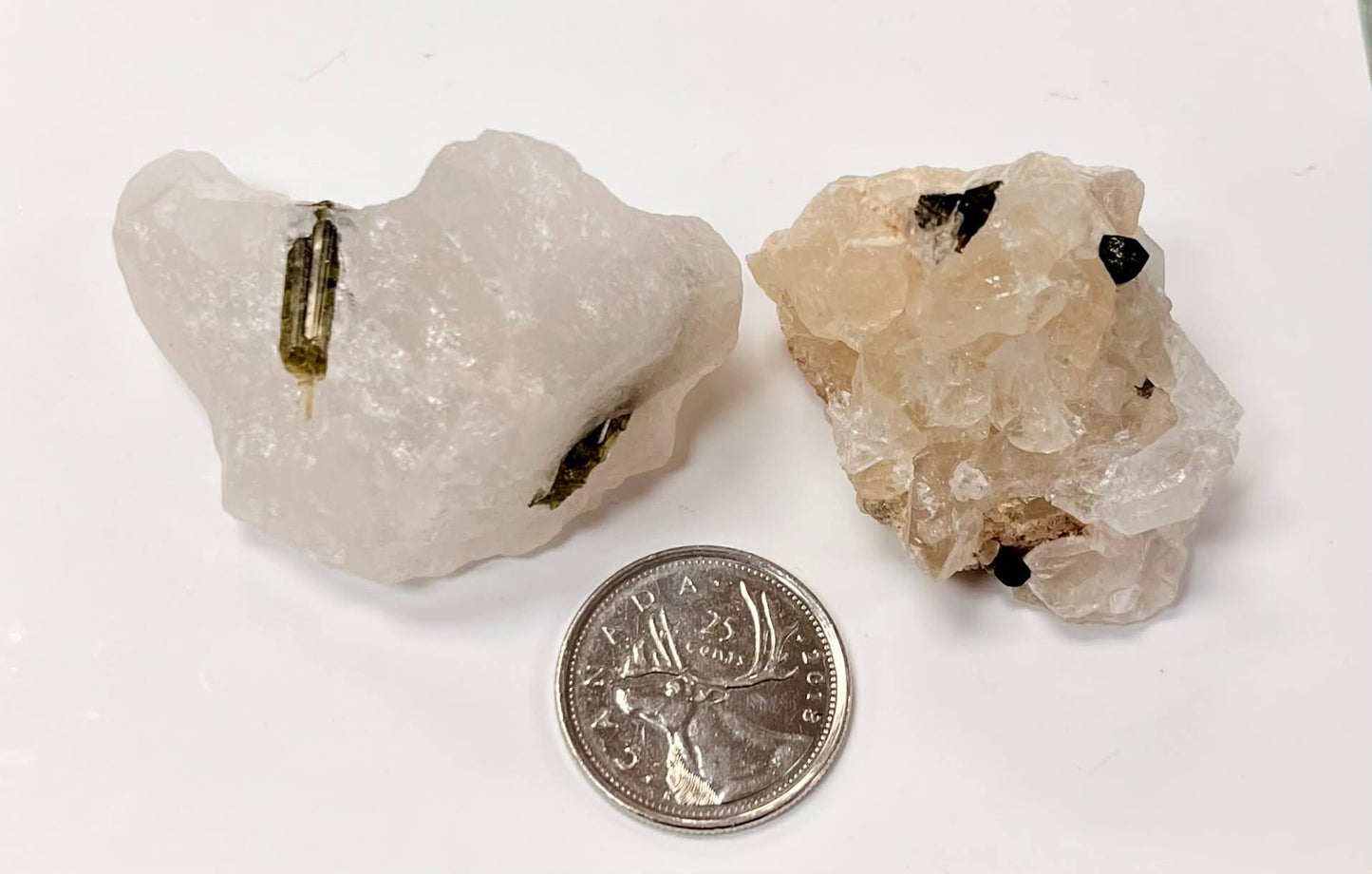 Green Tourmaline In Quartz Matrix (Brazil)