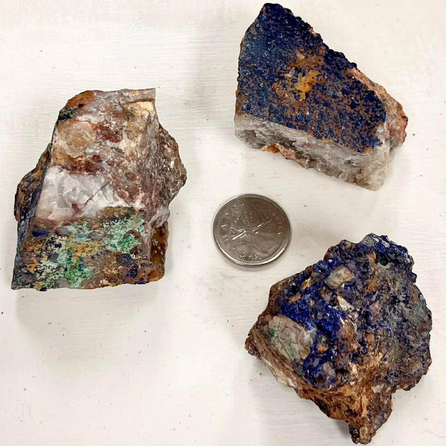Rough Azurite-Malachite Chunks (Morocco)