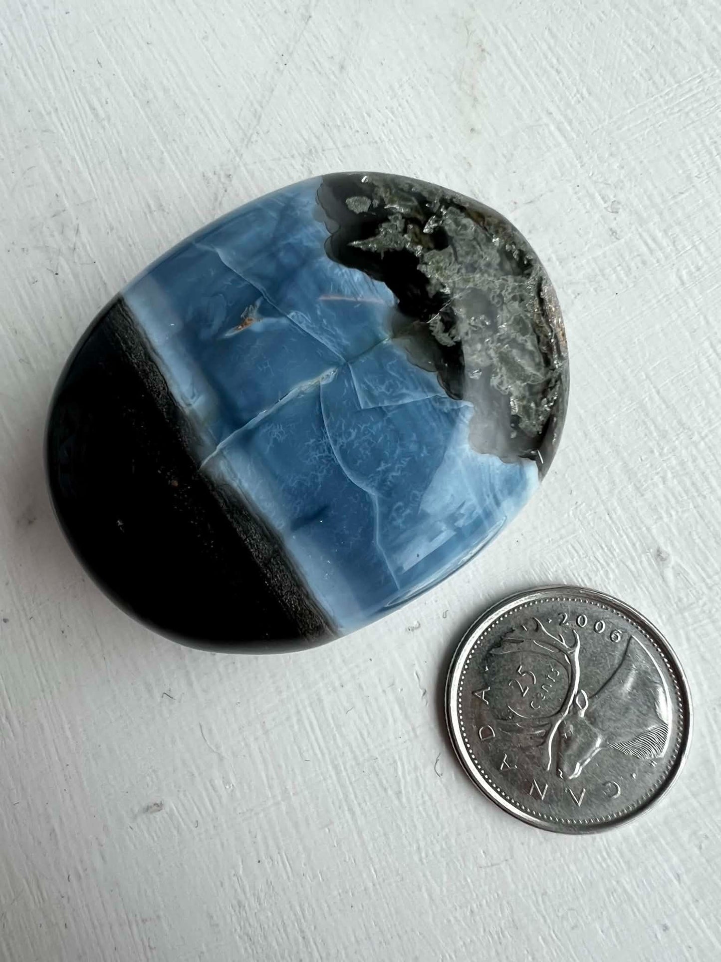 Blue Opal Palm Stones