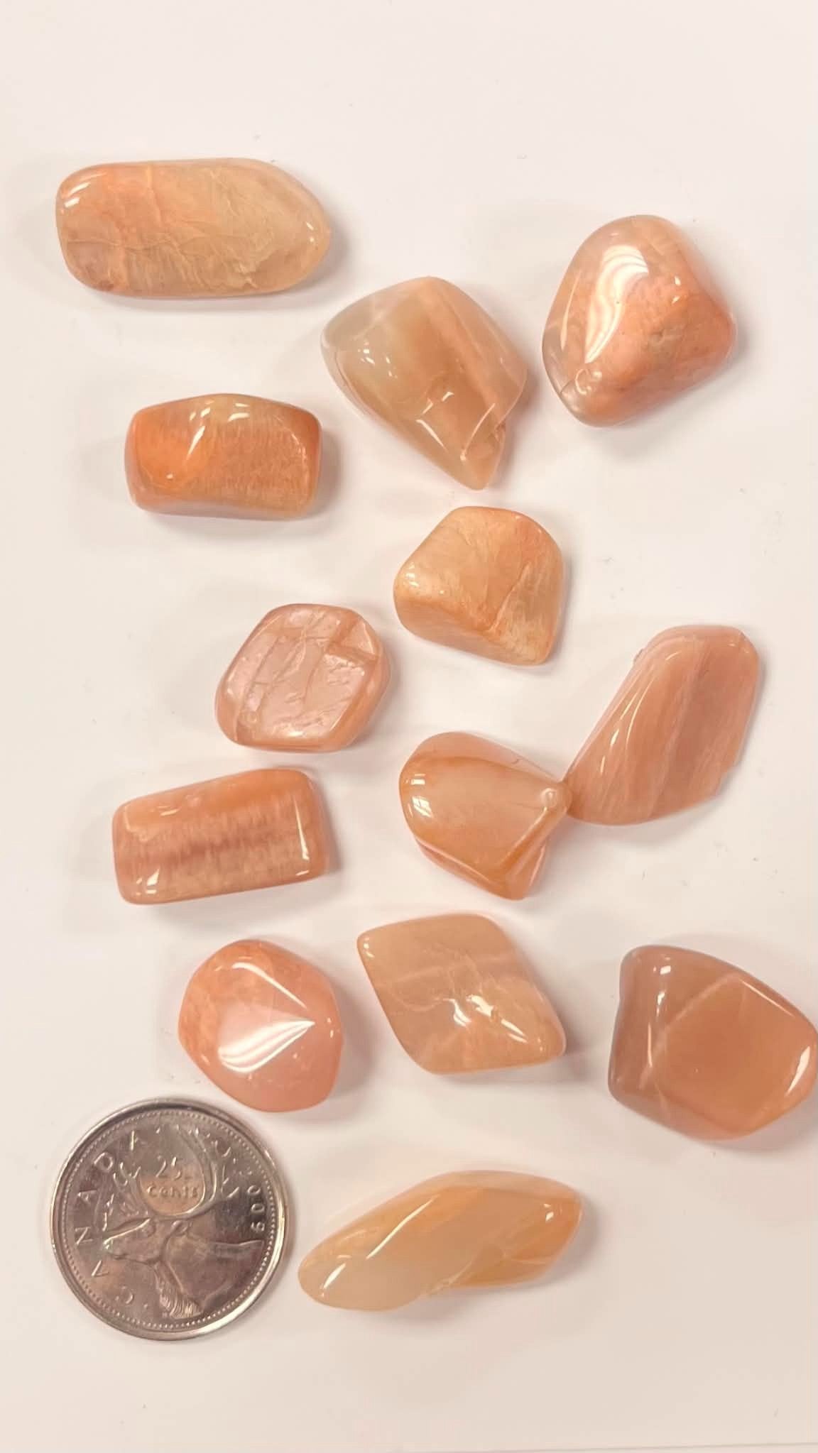 Peach Moonstone Tumbled