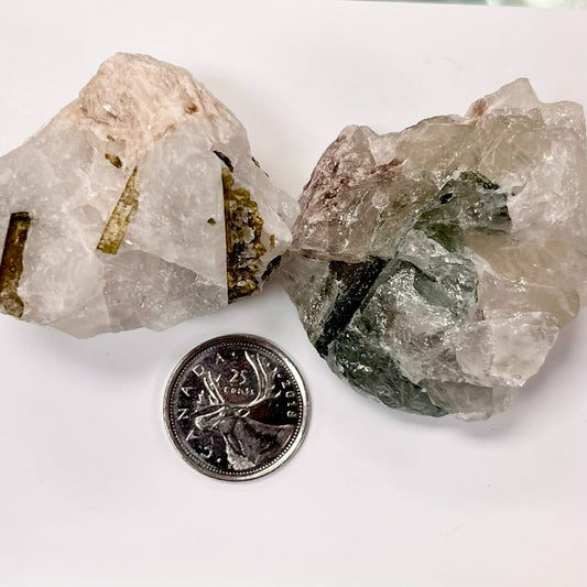 Green Tourmaline In Quartz Matrix (Brazil)